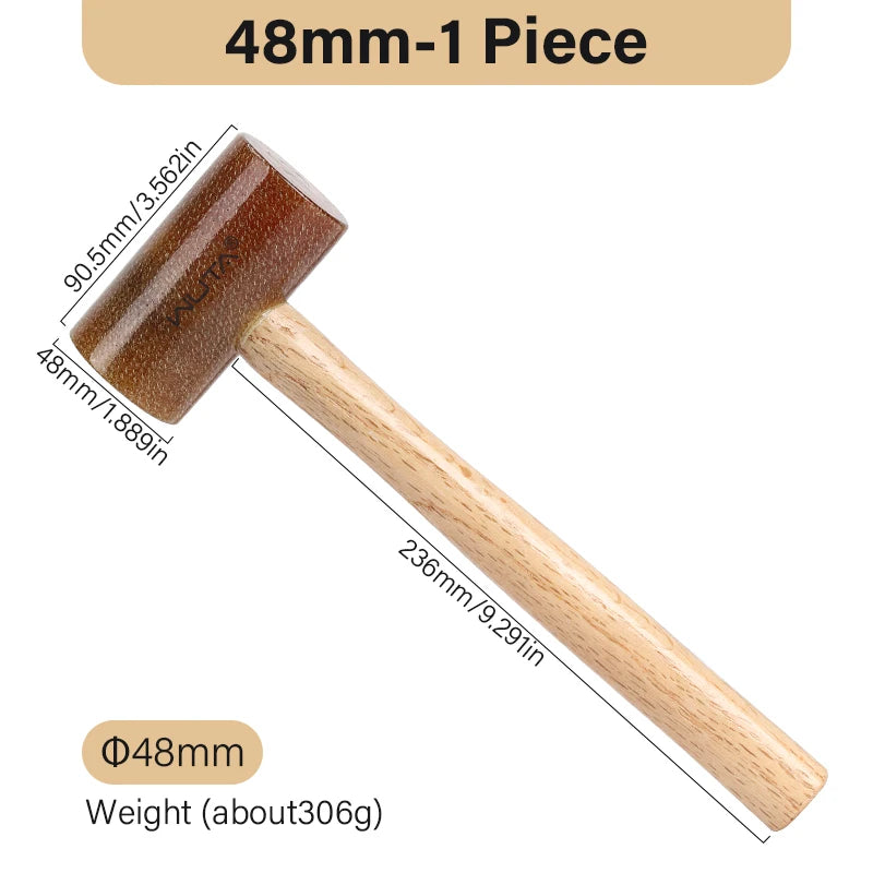 WUTA Rawhide Head Mallet Leather Craft Hammer For Jewelry Making