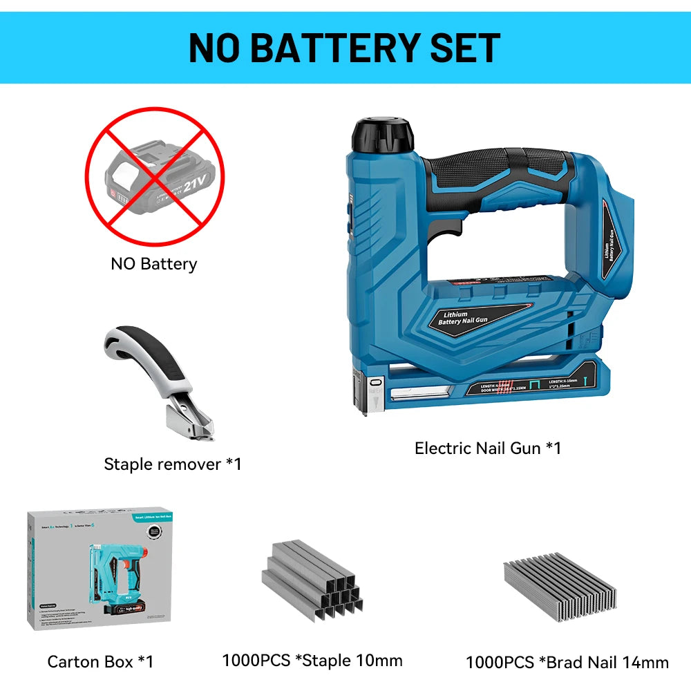 YEARTOP 2in1 Electric Nail Gun And Stapler For Makita 18V
