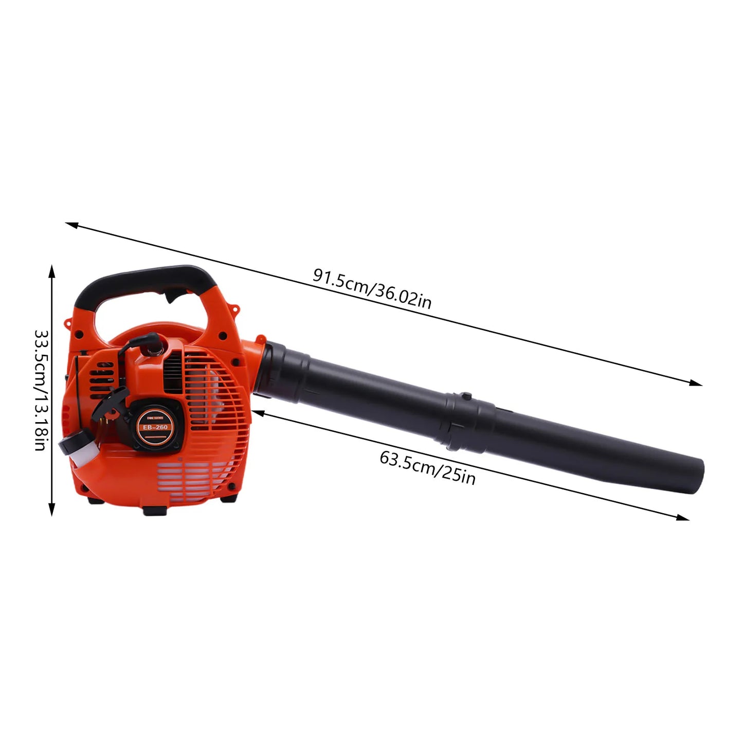 Gas Leaf Blower 25.4cc 2 Stroke Handheld Commercial Grade