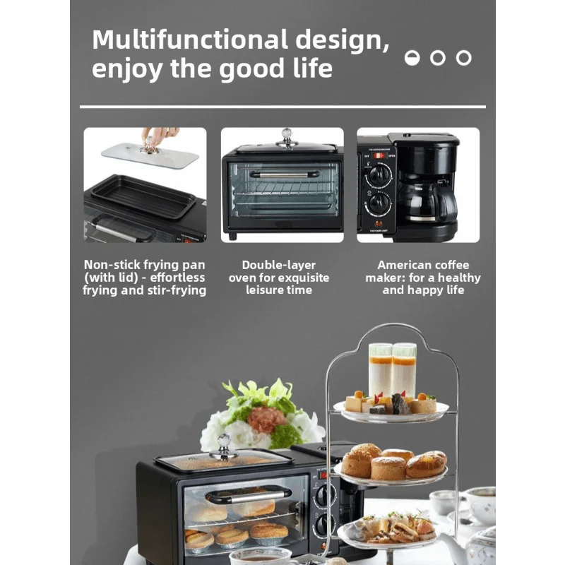 3-In-1 Breakfast Maker With Bread Oven And Coffee Maker