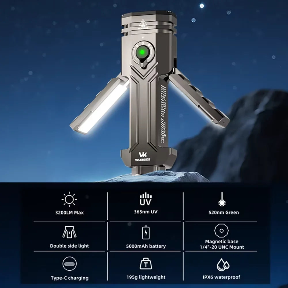 Wurkkos HD02 800 LM Portable LED Camping Lantern Flashlight