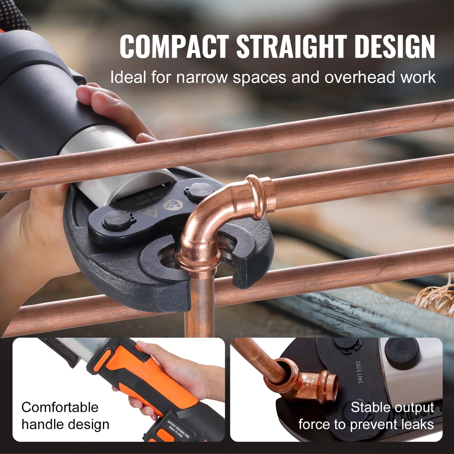 SucceBuy 18V Electric Pipe Crimping Tool Half Inch To One Inch Copper Pipes
