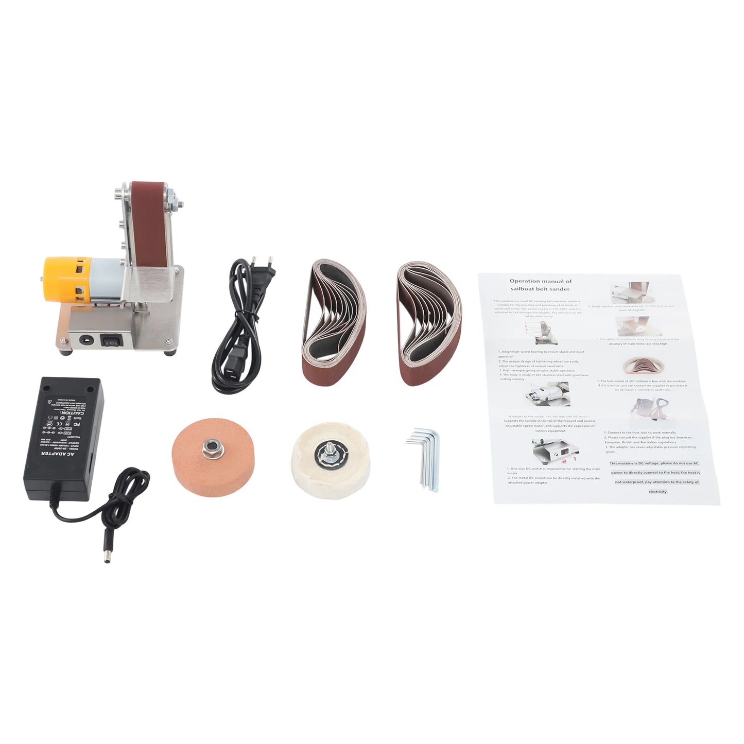 Mini Belt Sander 775 Motor With 20 Belts 7-Speed Adjustable