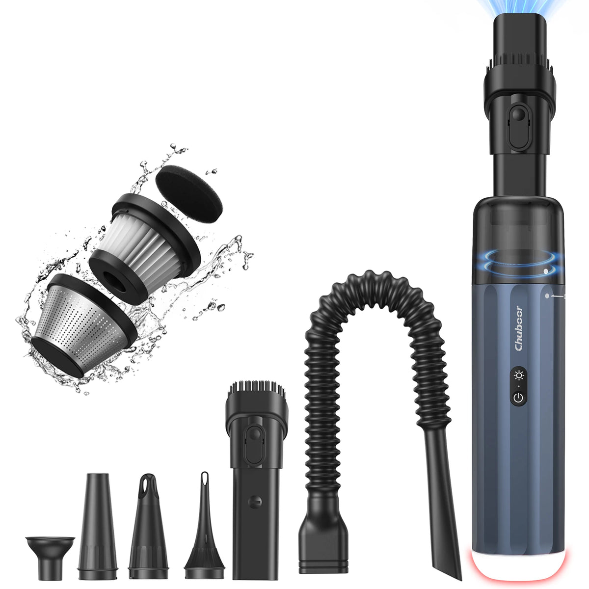 Chuboor Cordless Car Vacuum Cleaner With Powerful Suction