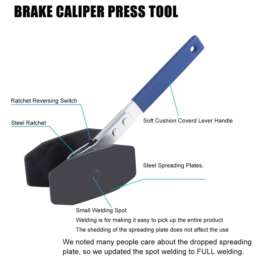 Brake Piston Caliper Press Tool 360 Degree Ratchet Pad Spreader