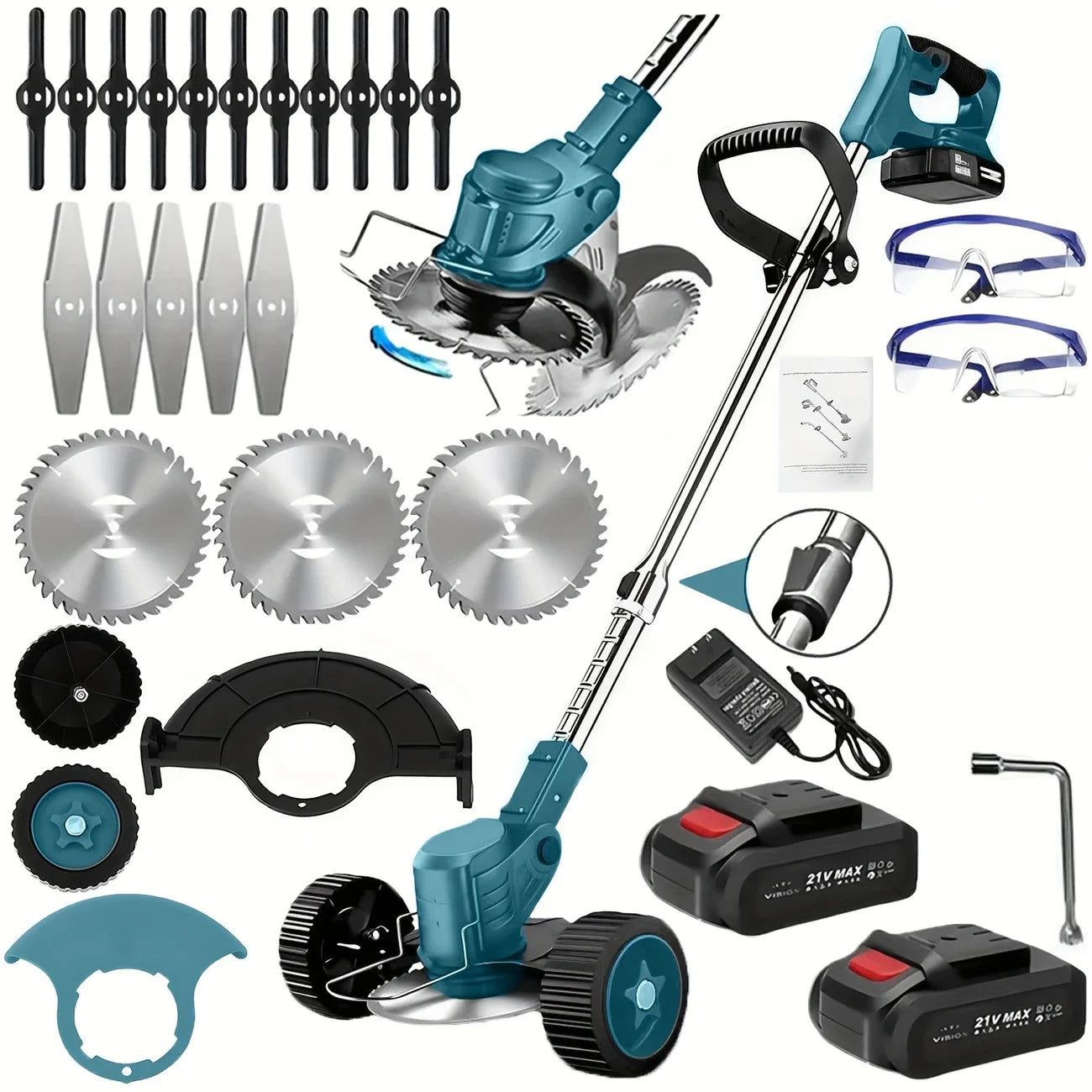 Cordless Lawn Trimmer Edger Mower Brush Cutter For Garden