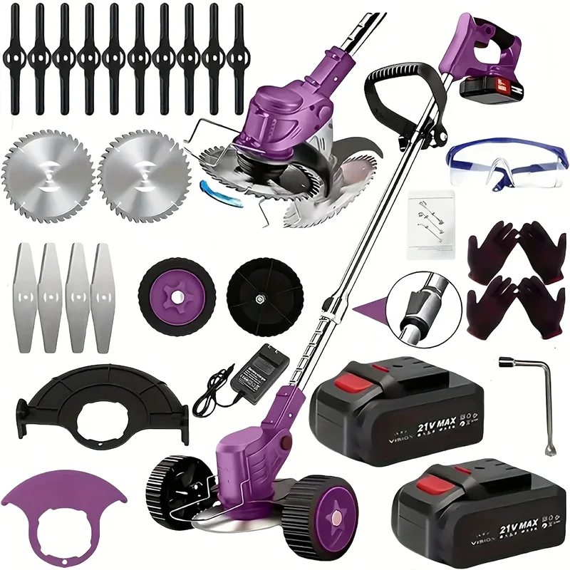 Cordless Lawn Trimmer Edger Mower Brush Cutter For Garden