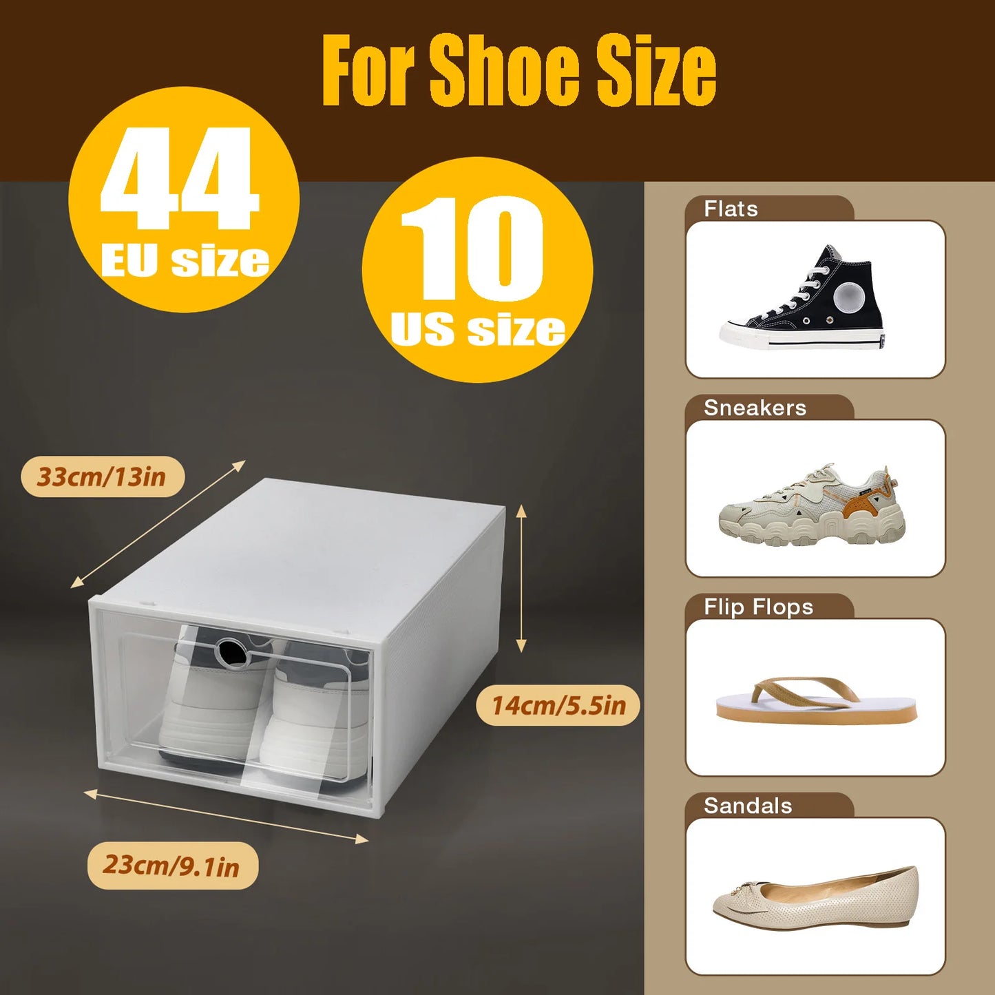 Transparent Shoe Boxes 24 Piece Set Stackable Organizer