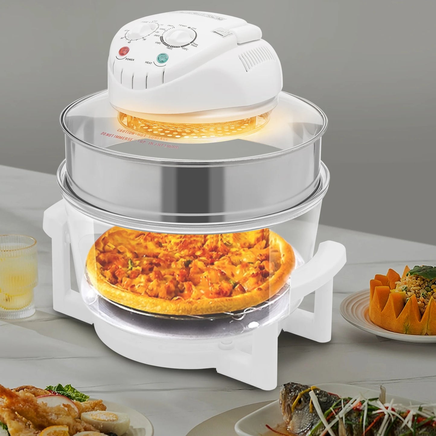 Visual Air Fryer 1200W Hot Air Circulation Oil Free Cooker