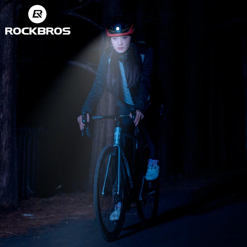 ROCKBROS Cycling Helmet With TypeC USB Front LED Light