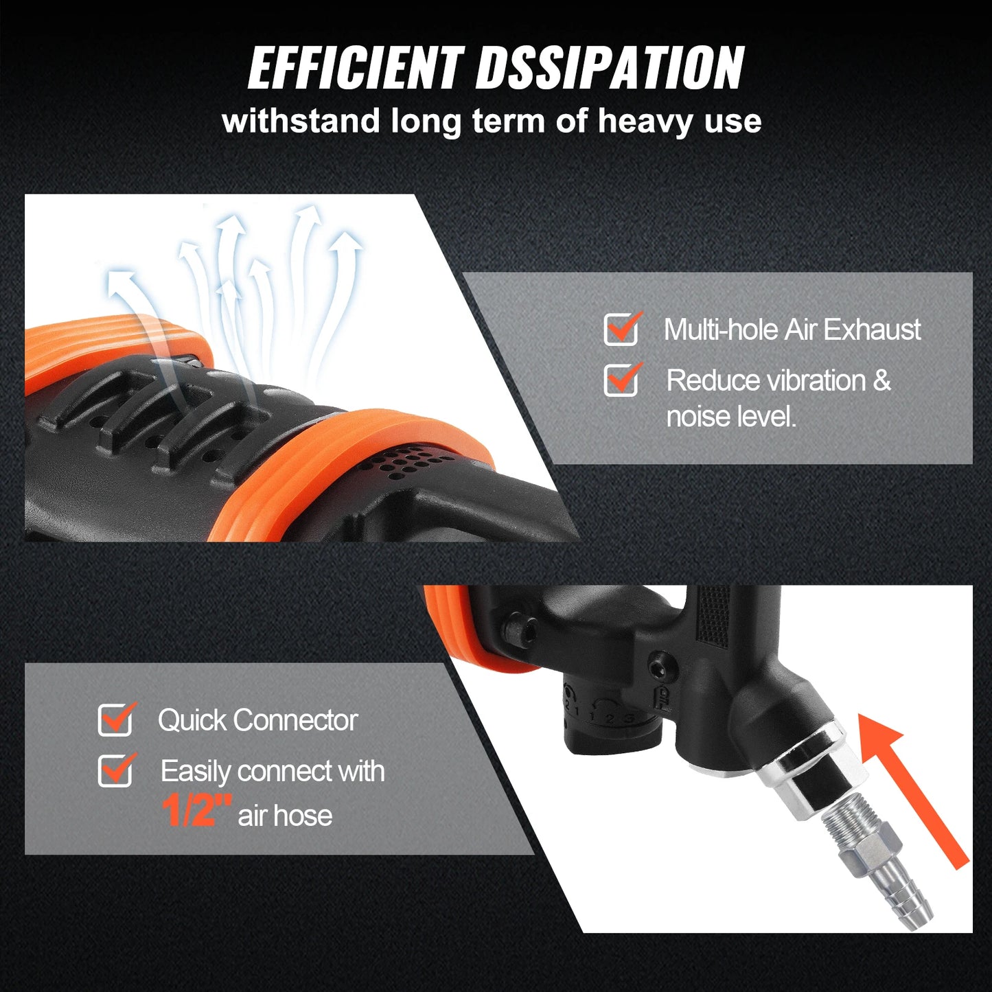 SucceBuy Air Impact Wrench 5175 Ft Lbs Pneumatic Tool