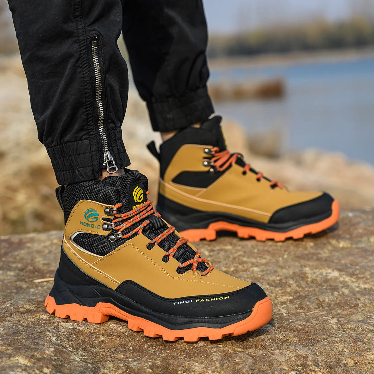 VEIGAR Men's Protective Work Safety Shoes With Steel Toe Cap