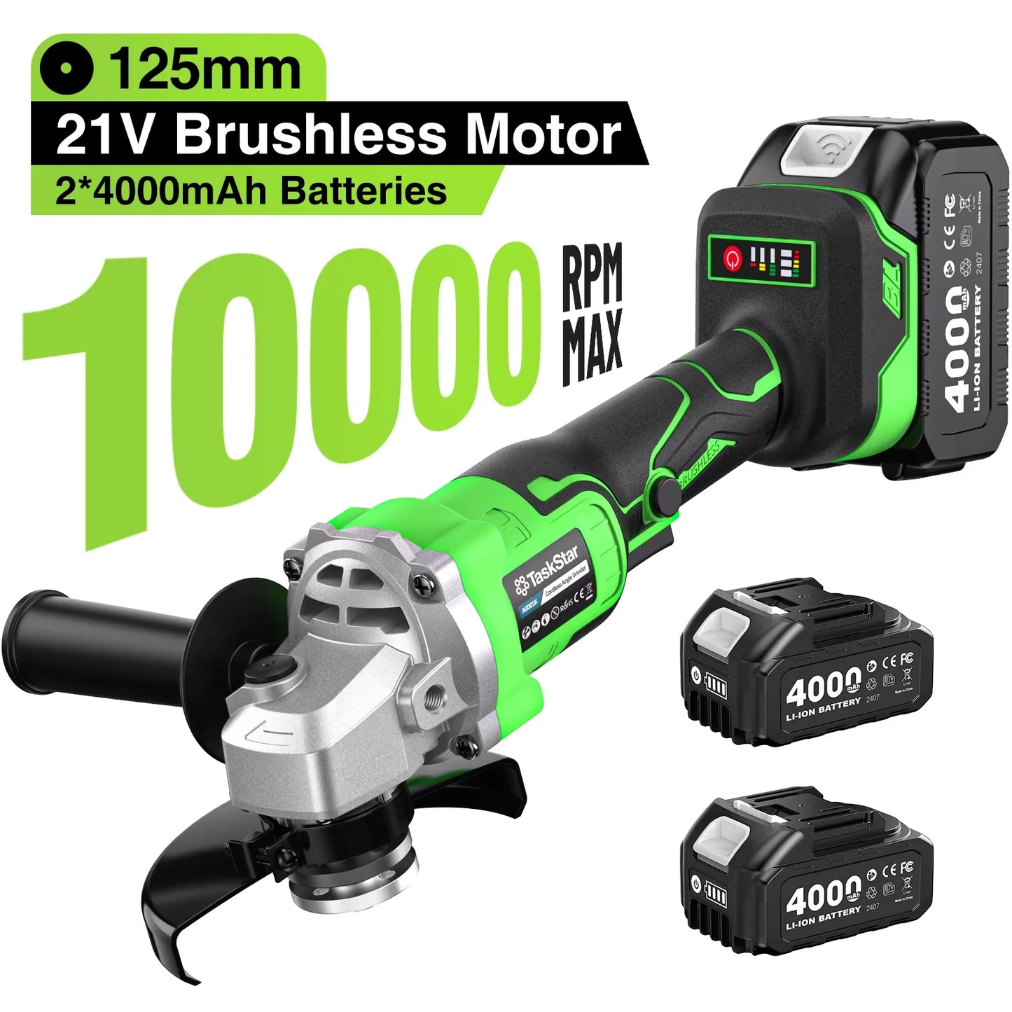 Taskstar Cordless Jig Saw And Brushless Angle Grinder Tool Set