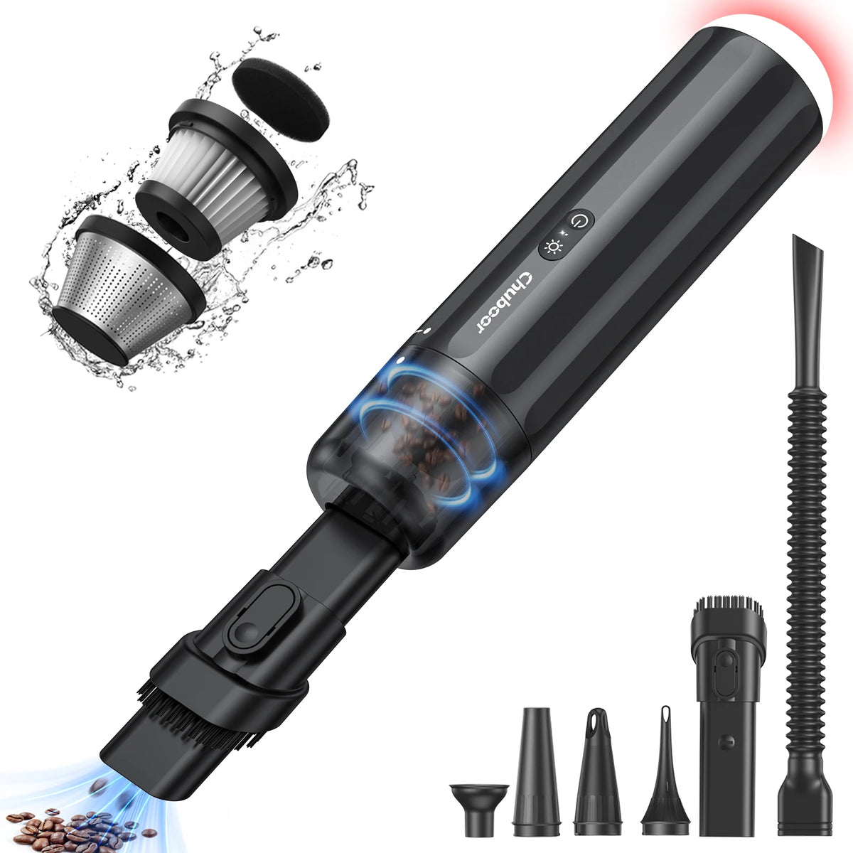 Chuboor Cordless Car Vacuum Cleaner With Powerful Suction