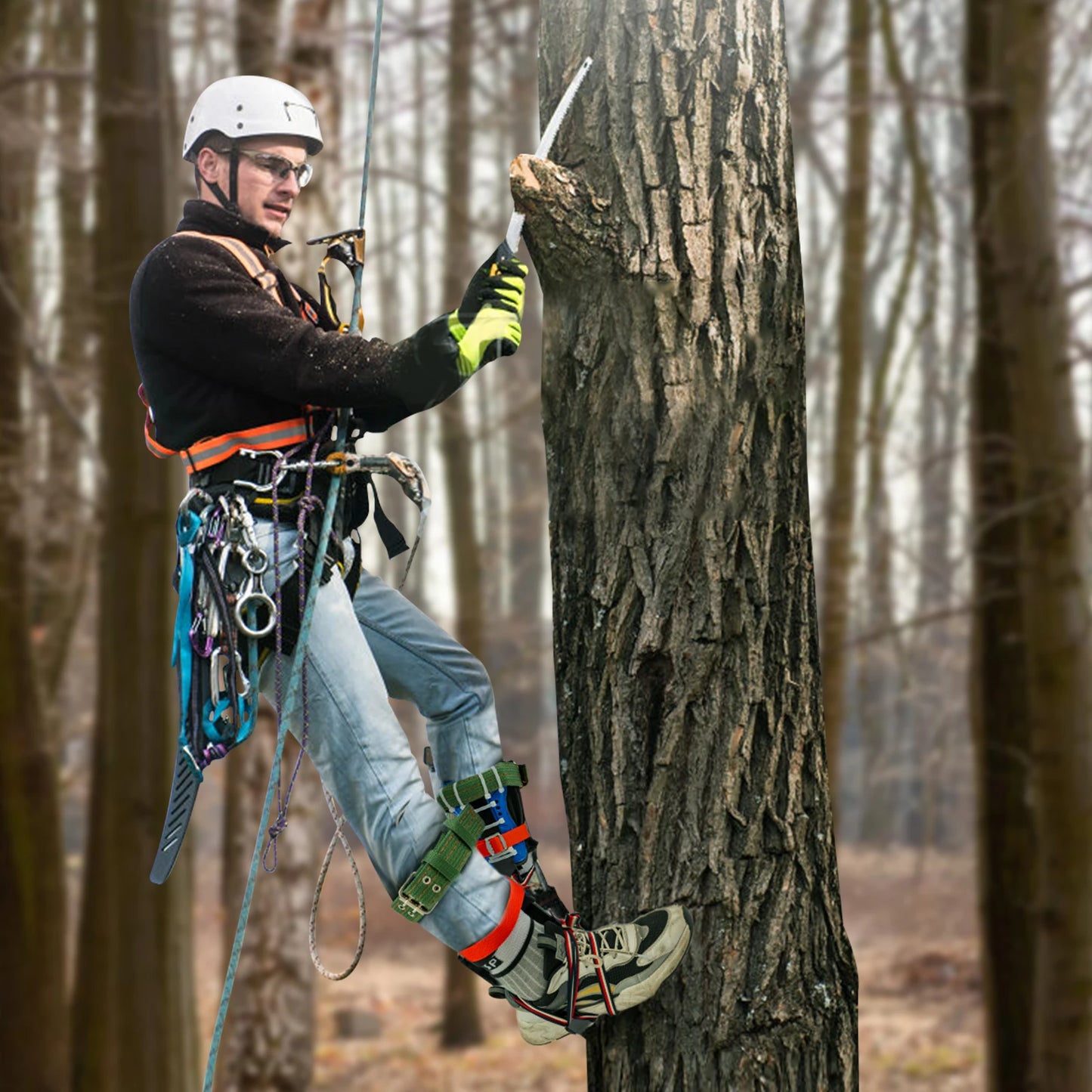 Tree Climbing Kit With Safety Belt And Carbon Steel Pedal