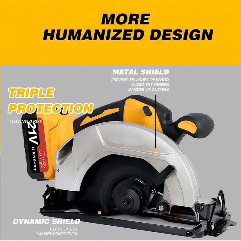 Cordless Circular Saw 20V Max Brushless With Bevel 0-50 Degrees