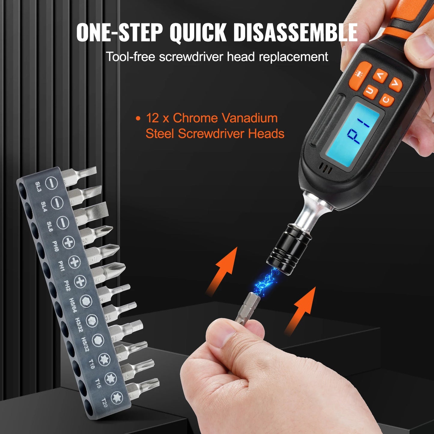 SucceBuy Digital Torque Screwdriver With LCD Display And Bits Case