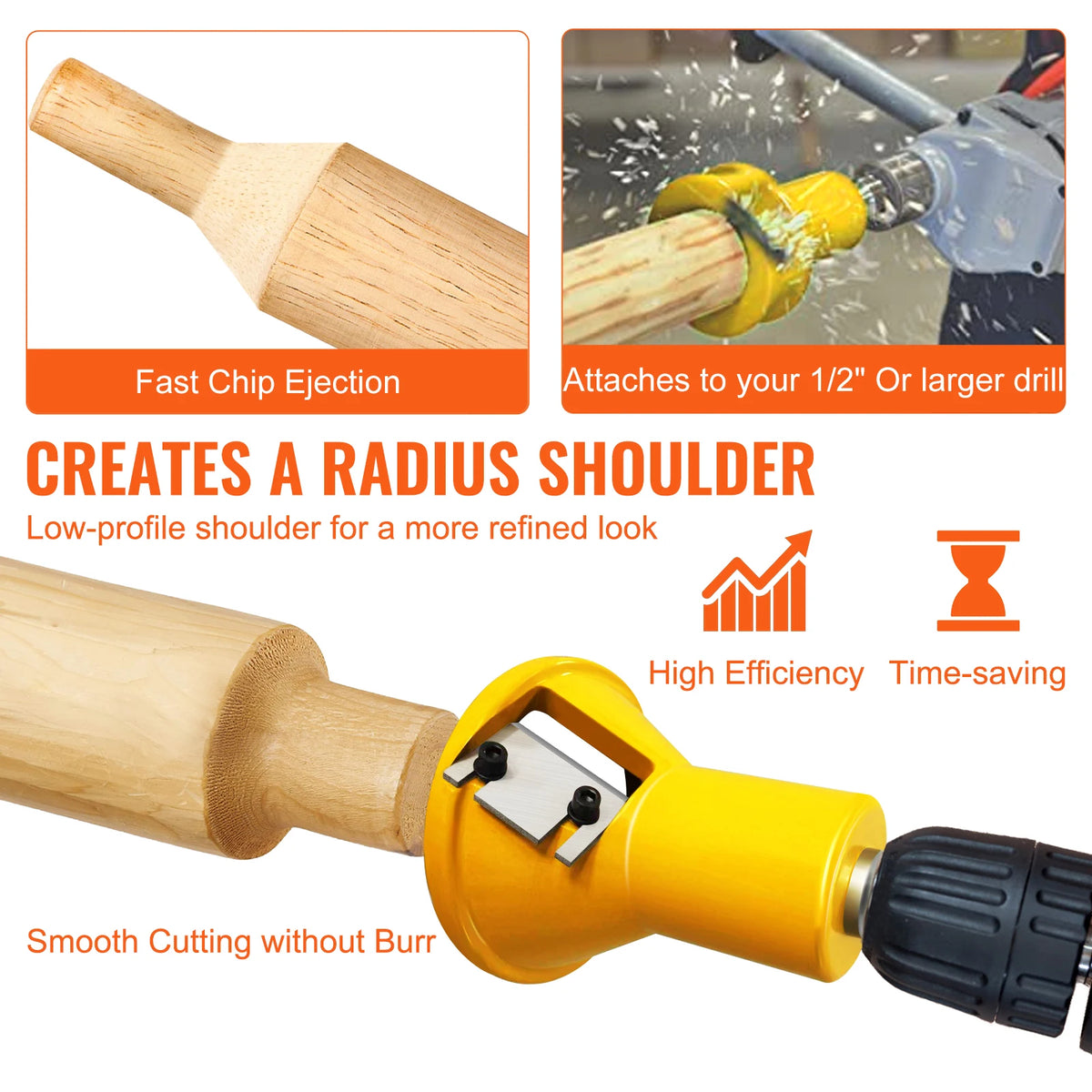 SucceBuy Log Furniture Tenon Cutter Kit for Woodworking