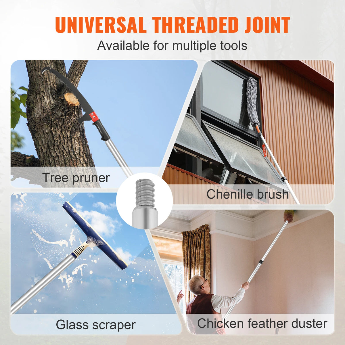 SucceBuy Extendable Manual Pole Saw for Tree and Branch Pruning