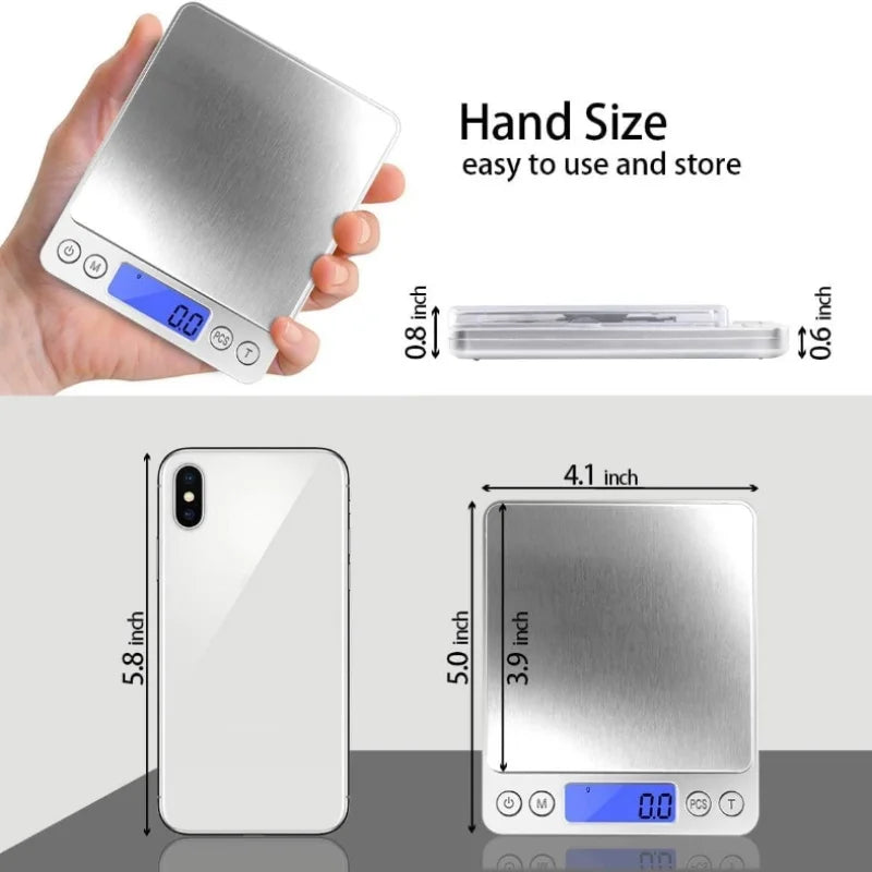 Digital Kitchen Scale 3000G 0.1G With 6 Modes And Tare