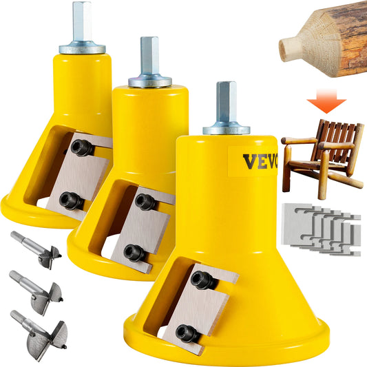 SucceBuy Log Furniture Tenon Cutter Kit for Woodworking