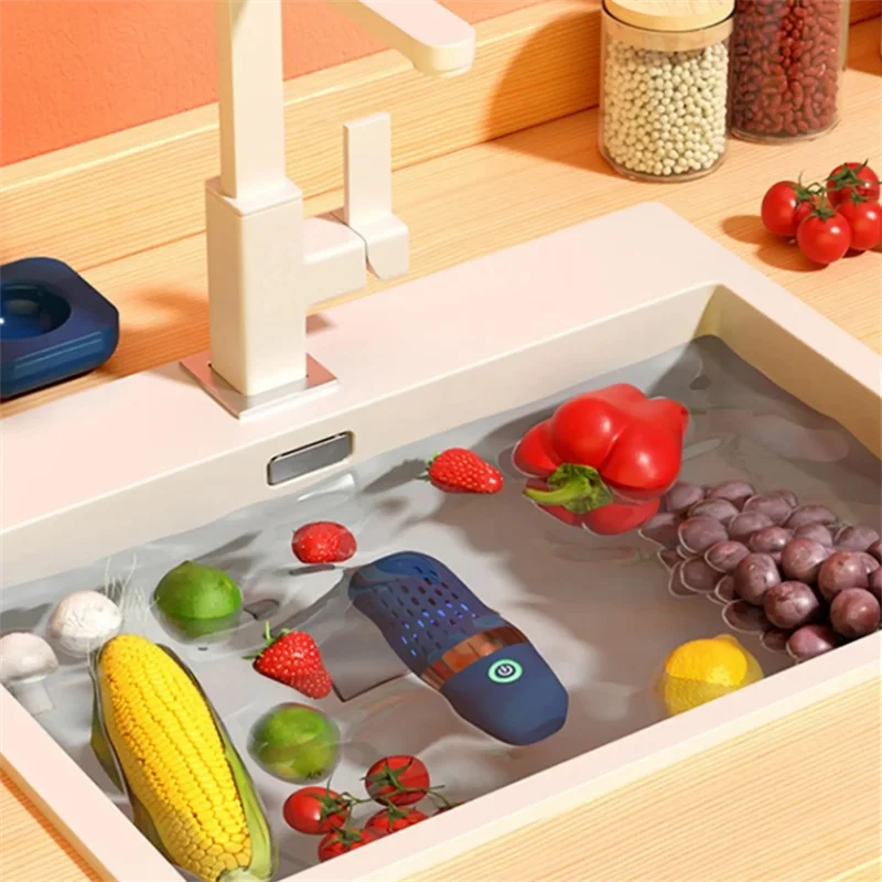 Wireless Portable Capsule Shape Fruit And Vegetable Washer