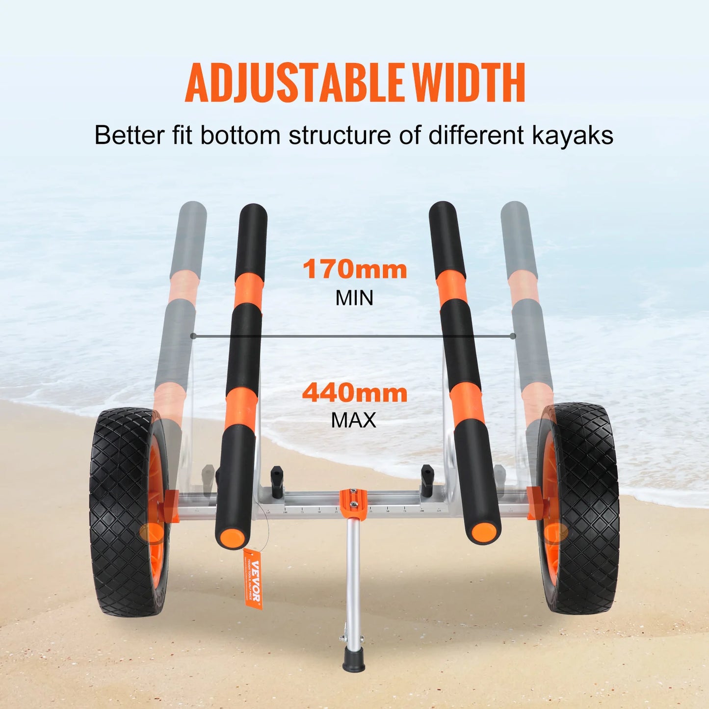 SucceBuy Kayak Cart 450lbs Detachable Canoe Trolley For Paddleboards