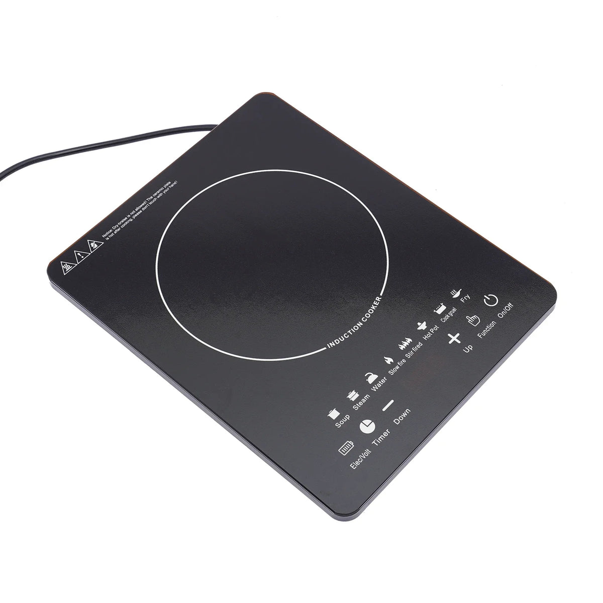 750W Portable Induction Cooktop With Touch Panel And Digital Display