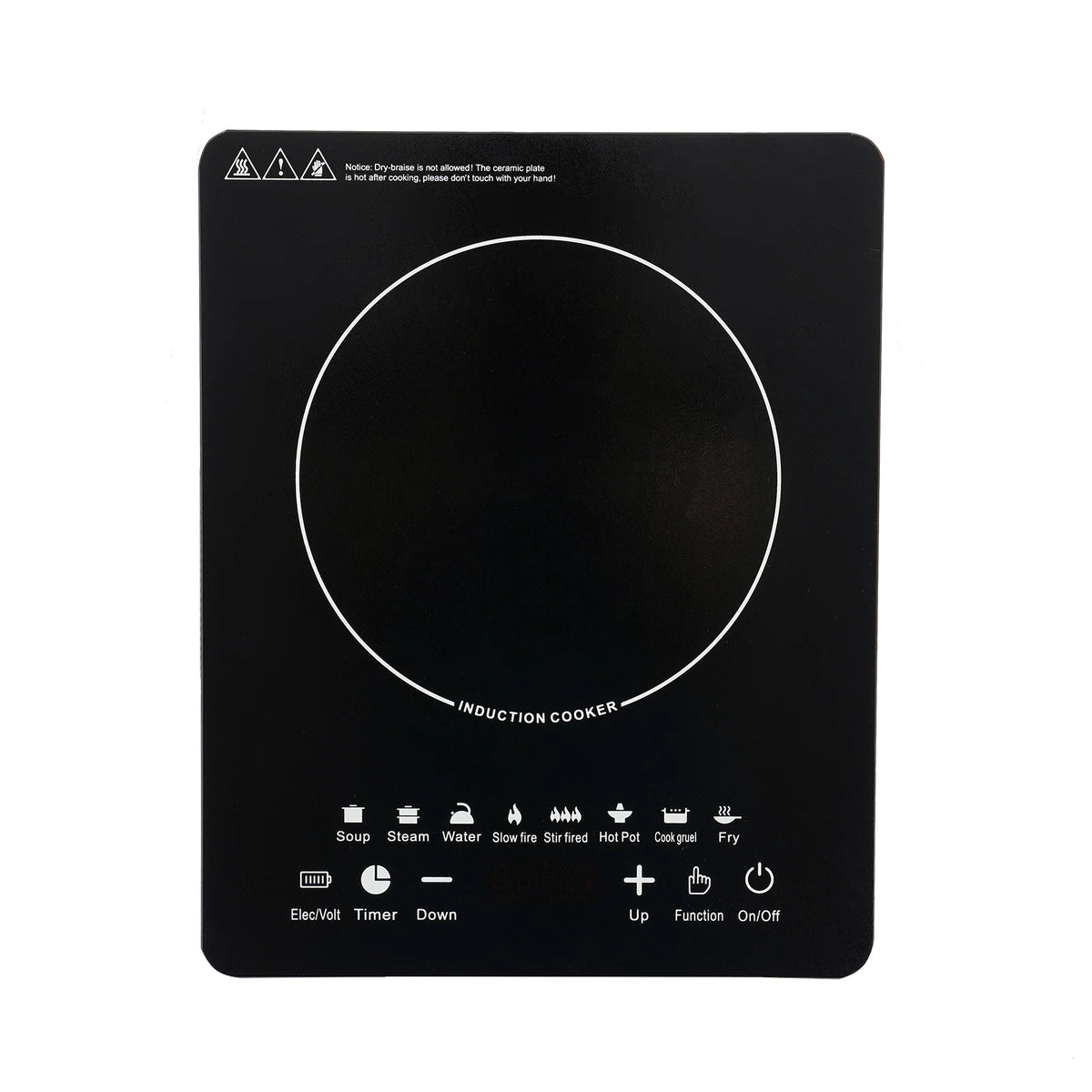 750W Portable Induction Cooktop With Touch Panel And Digital Display
