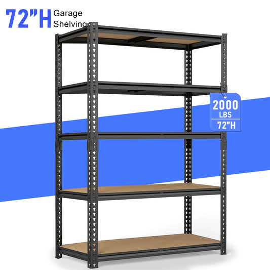 Industrial Metal Storage Shelves With Adjustable Height For Garage
