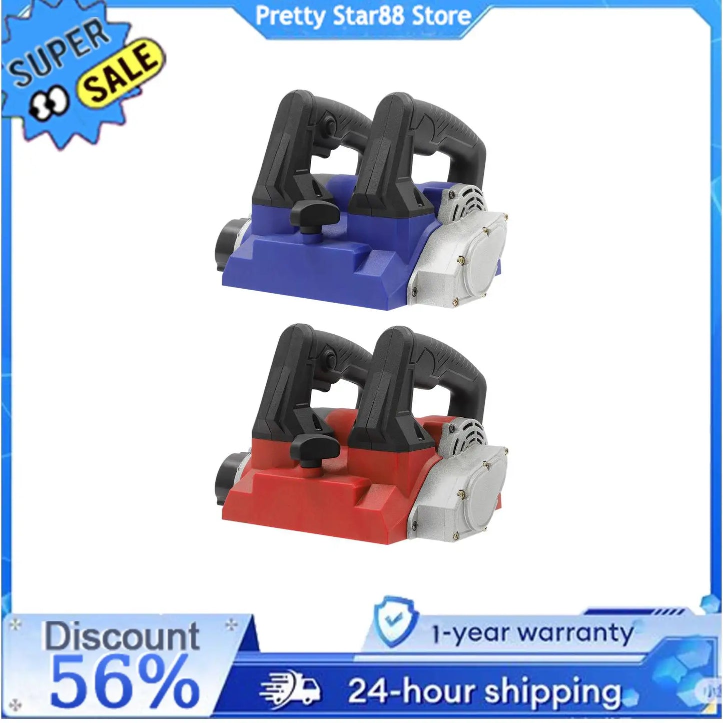 CNCEST 1300W Power Hand Planer With Adjustable Depth