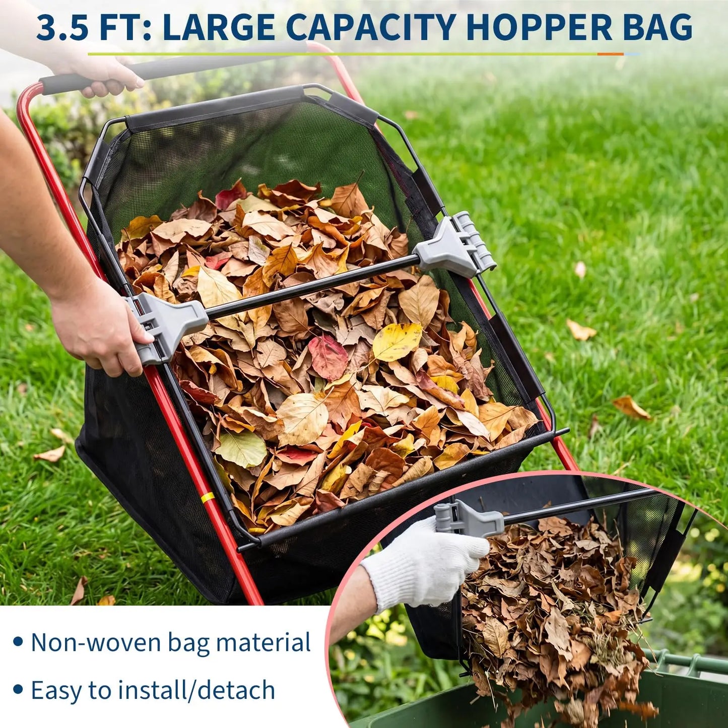 Studyset Manual Push Lawn Sweeper 4 Brushes Large Collector