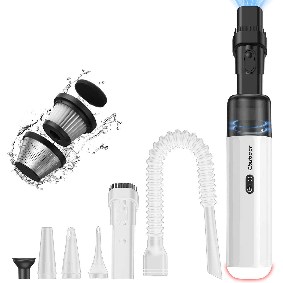 Chuboor Cordless Car Vacuum Cleaner With Powerful Suction