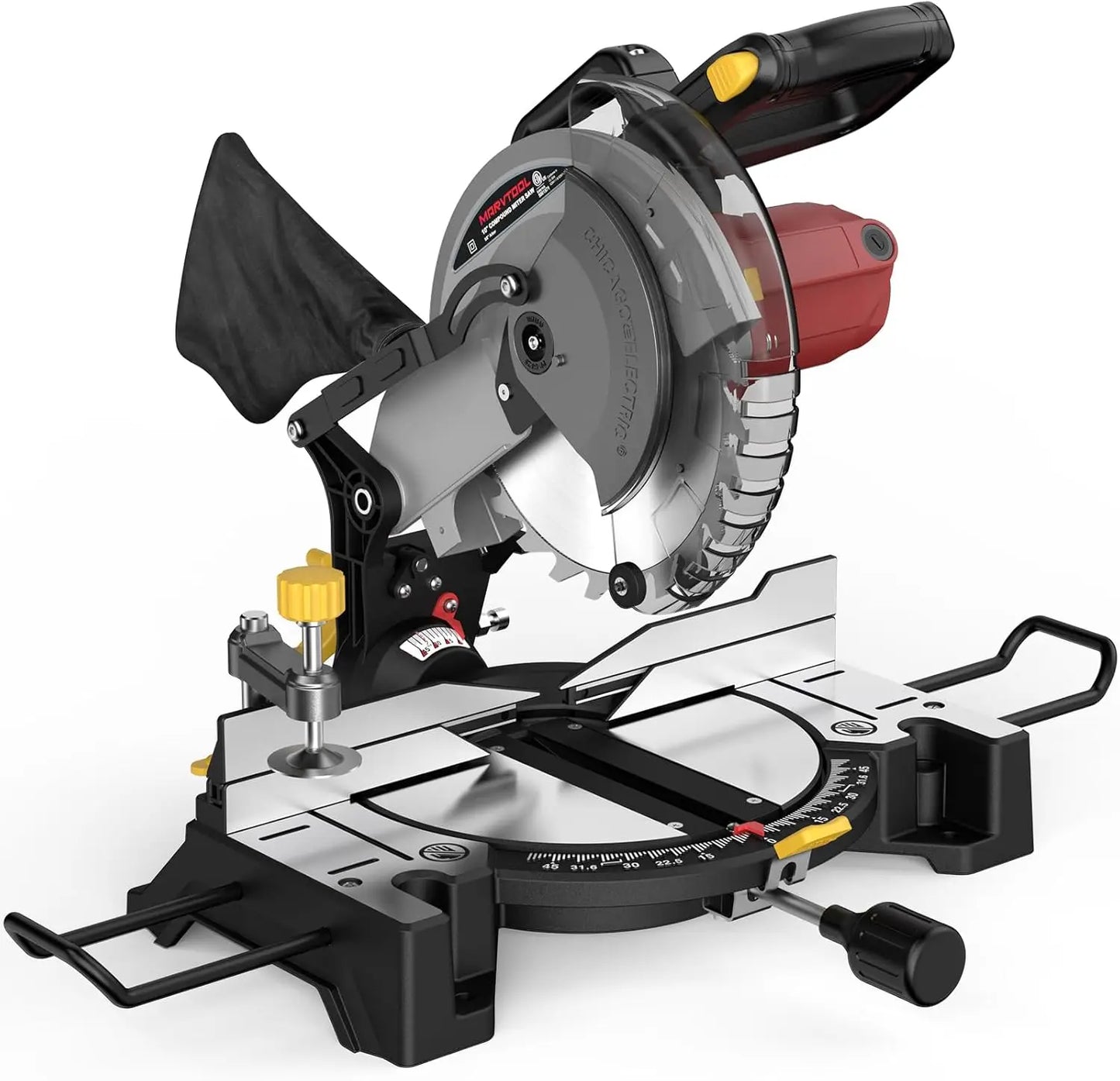Compound Miter Saw Single Bevel 15-Amp 0-45 Left Multi Material