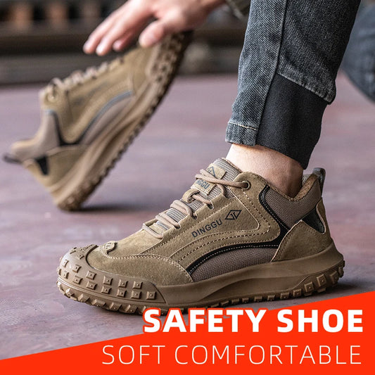 Men's Steel Toe Anti Puncture Industrial Work Boots