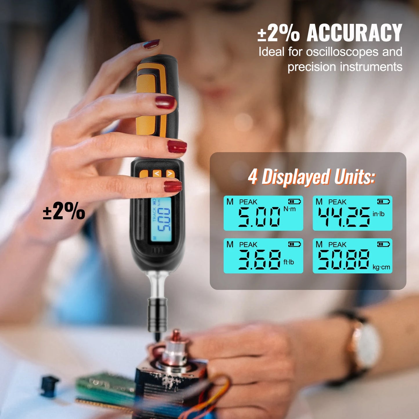 SucceBuy Digital Torque Screwdriver With LCD Display And Bits Case