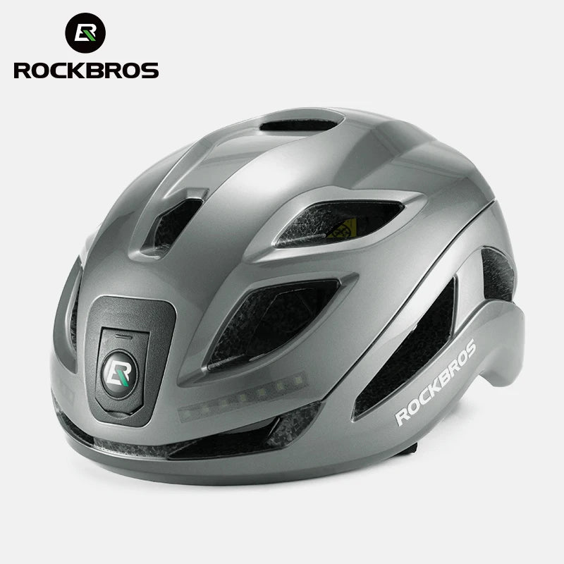 ROCKBROS Cycling Helmet With TypeC USB Front LED Light