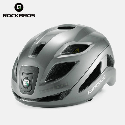 ROCKBROS Cycling Helmet With TypeC USB Front LED Light