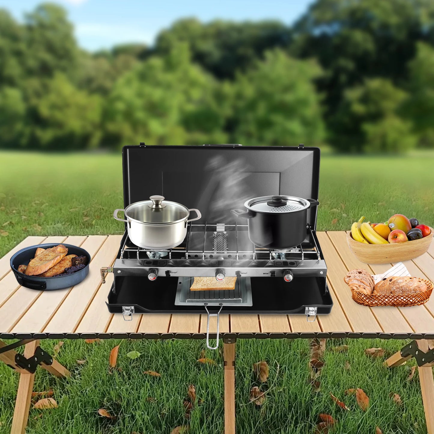 Portable 4.5kW Gas Camping Stove For Camping Grilling And Picnics