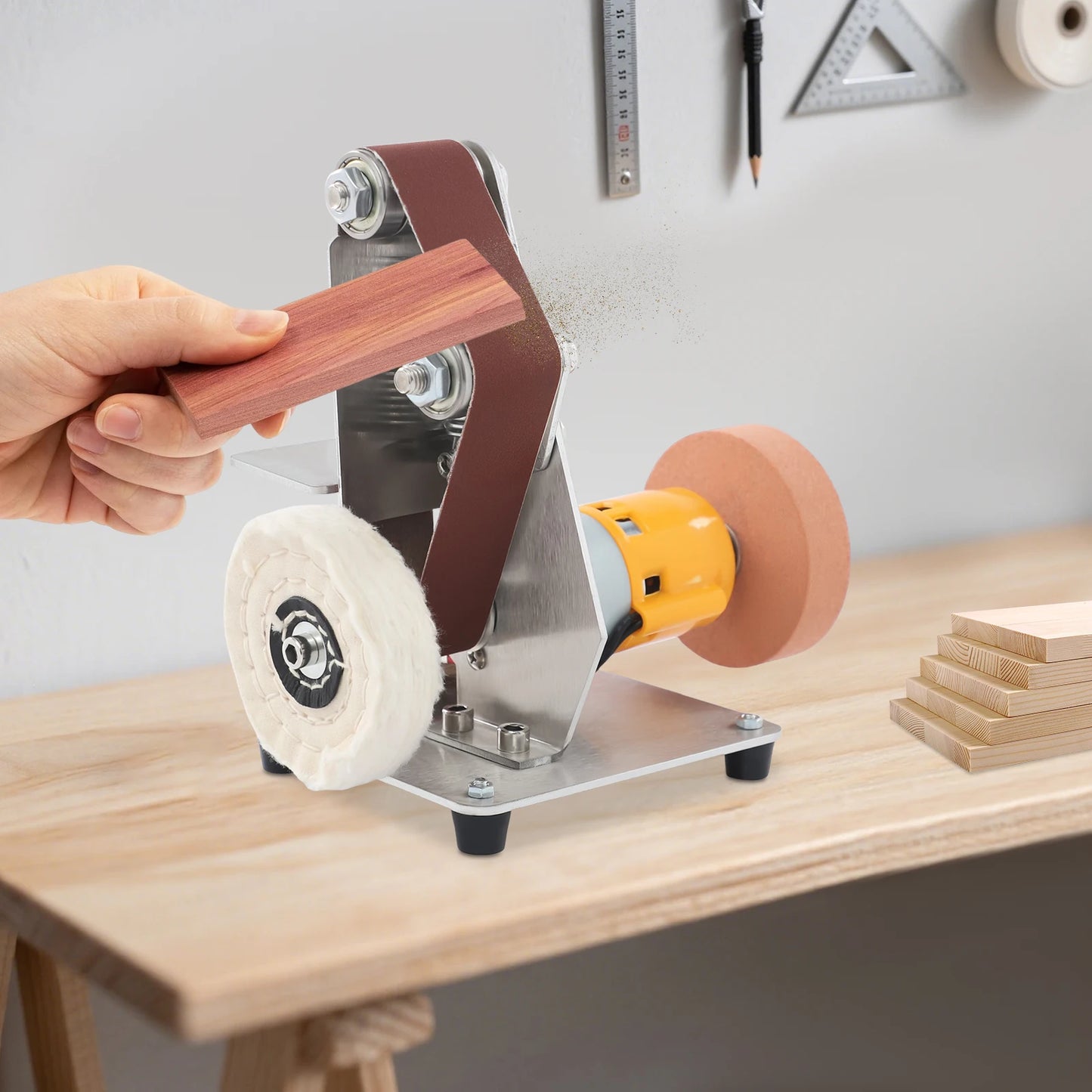 Mini Belt Sander 775 Motor With 20 Belts 7-Speed Adjustable