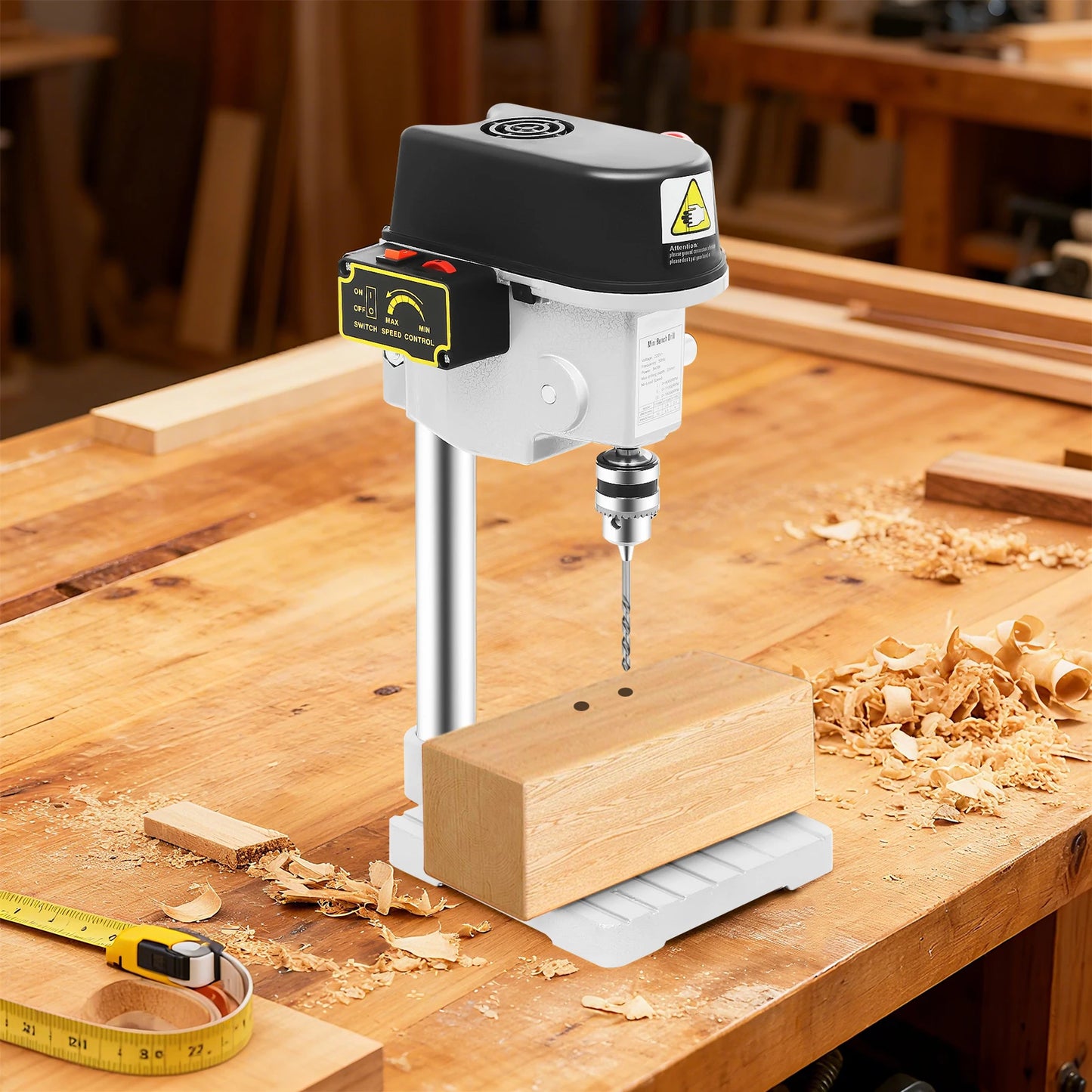 CNCEST Corded Mini Table Drill Press 340W 16000RPM 3-Speed