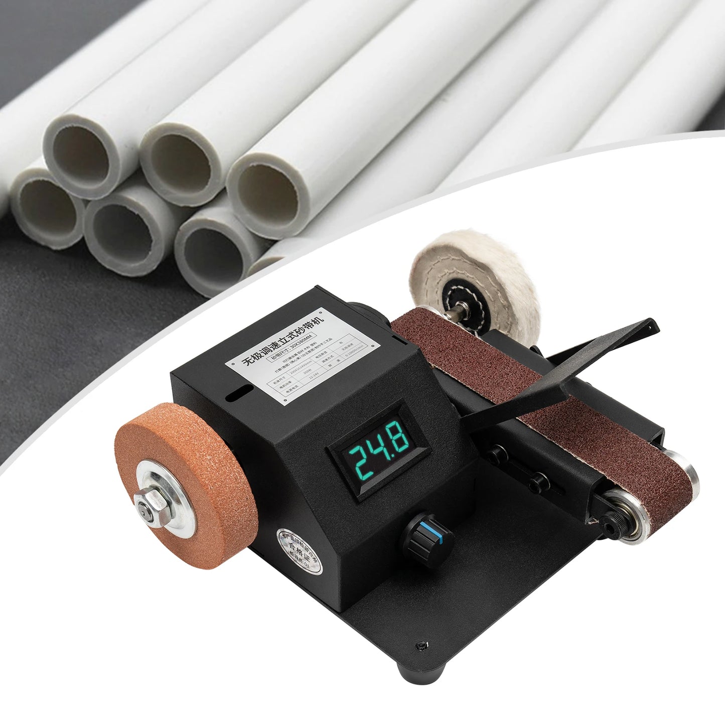 CNCEST 350W Mini Belt Sander for Knife Making and Sharpening