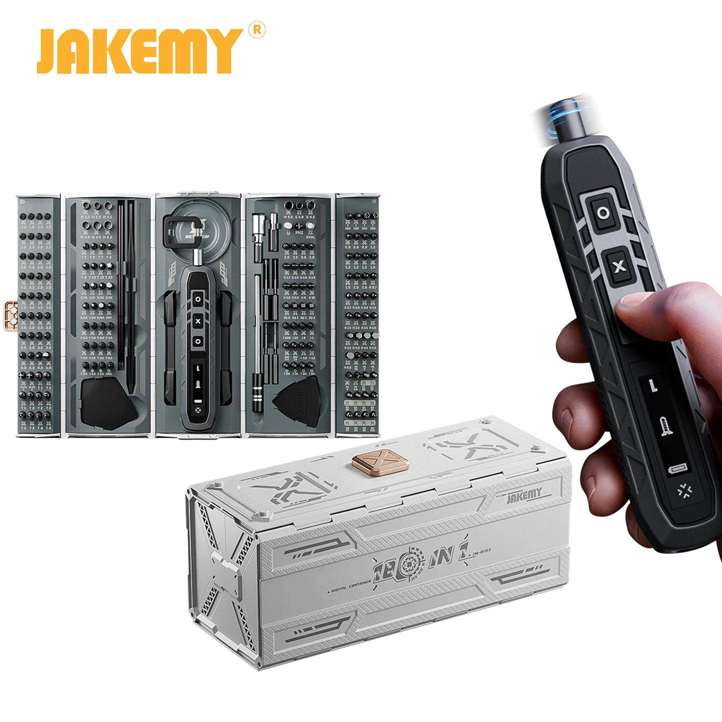 Jakemy 180 In 1 Magnetic Screwdriver Set For Repairs