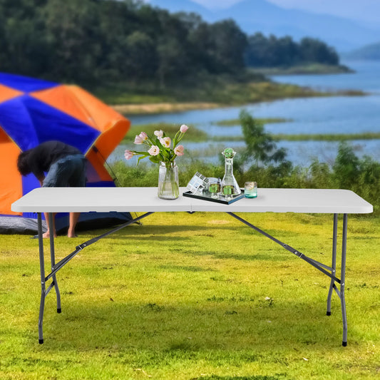 JHK Portable Folding Camping Table Heavy Duty Foldable With Handle