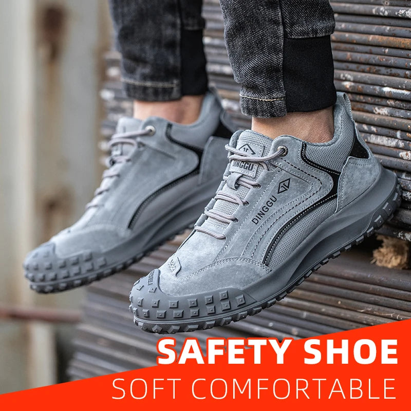 Men's Steel Toe Anti Puncture Industrial Work Boots
