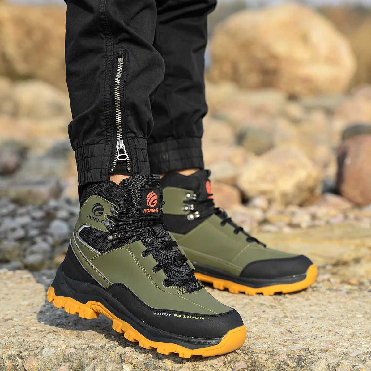 VEIGAR Men's Protective Work Safety Shoes With Steel Toe Cap