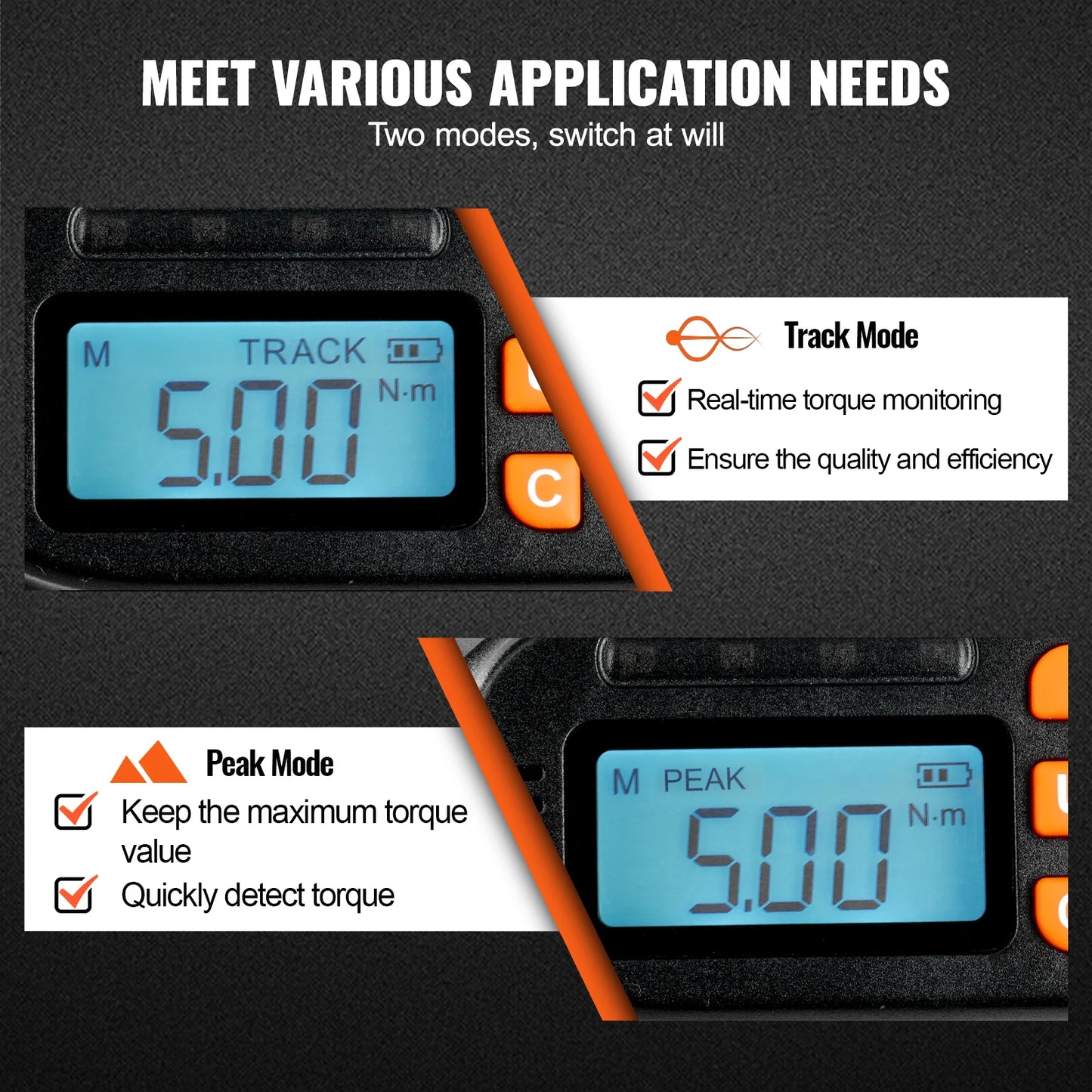 SucceBuy Digital Torque Screwdriver With LCD Display And Bits Case