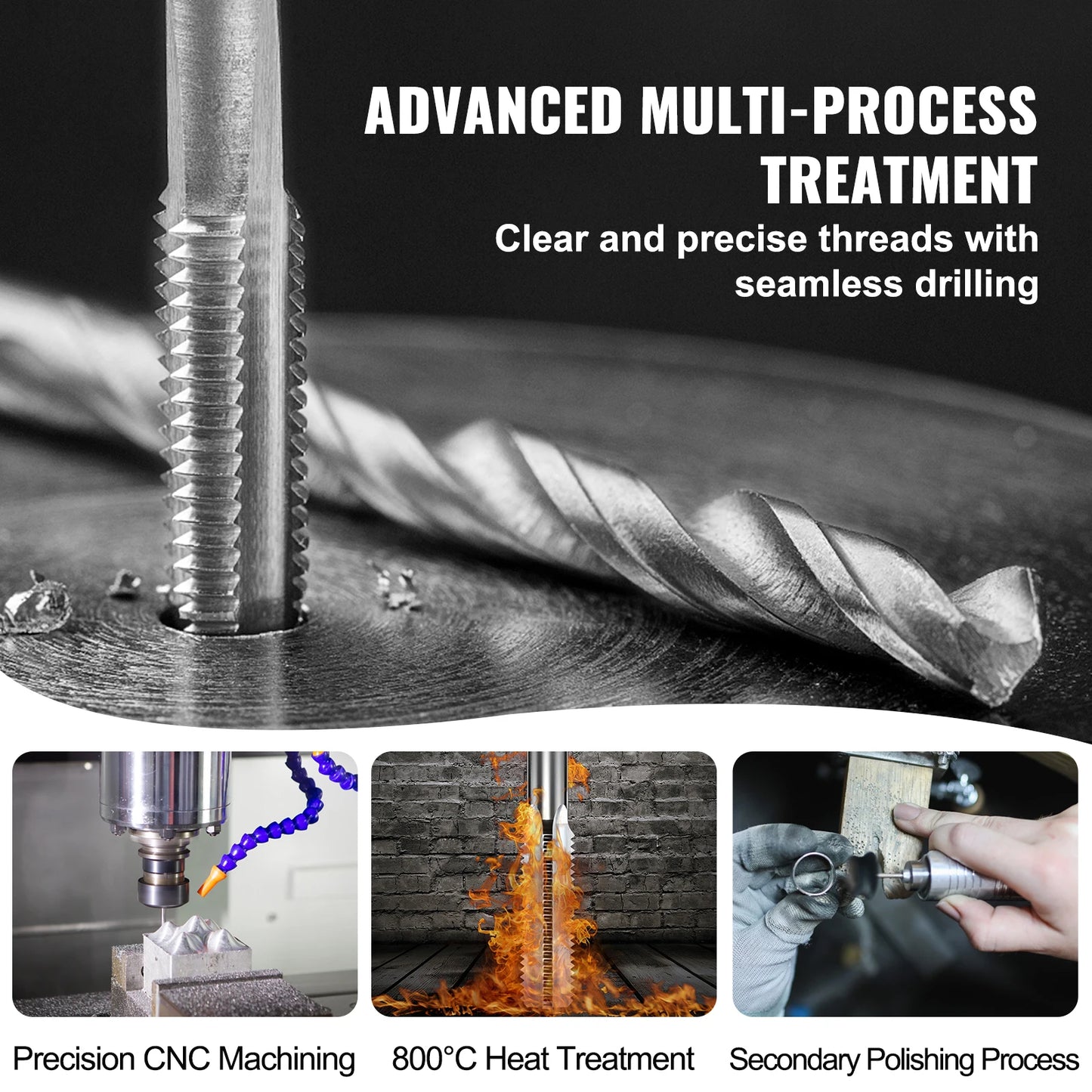 SucceBuy Bearing Tap And Die Set Metric SAE Taps Dies