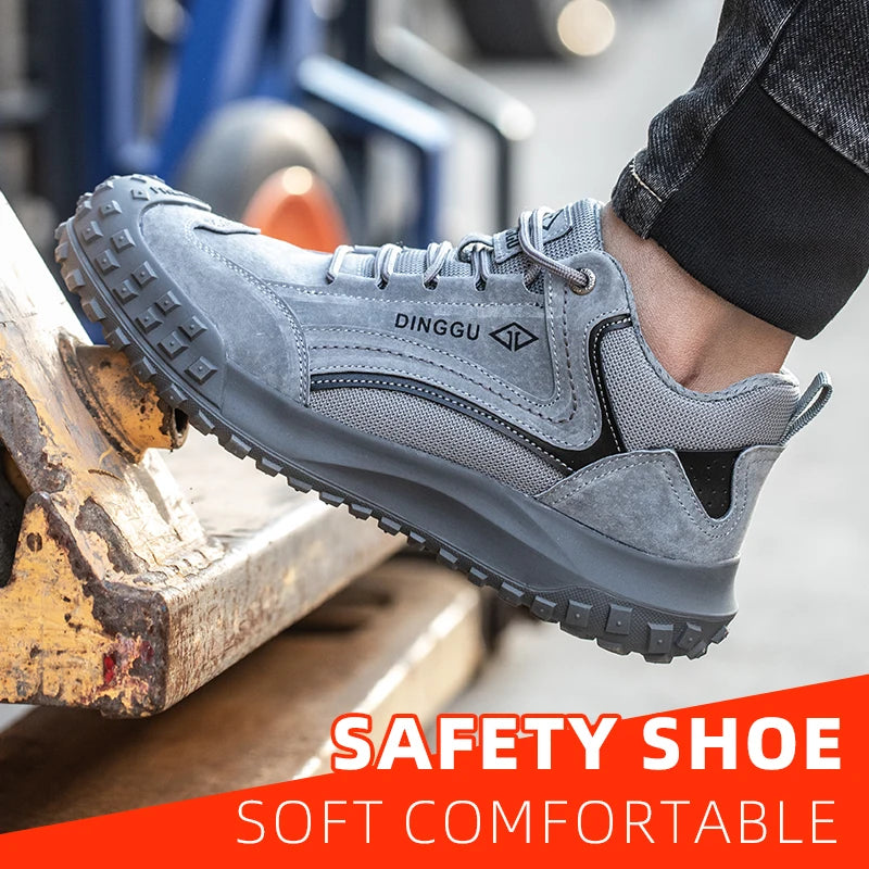 Men's Steel Toe Anti Puncture Industrial Work Boots