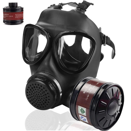 Full Face Gas Mask With Activated Carbon Filter For Protection